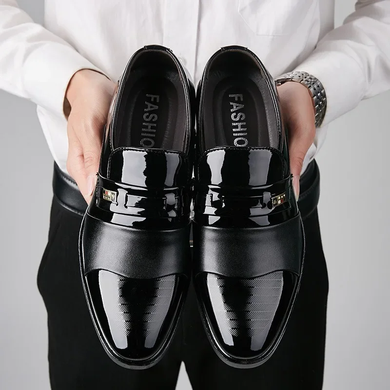 Top Trends: Social Leather Shoes For Men Slip On Oxford Shoes Tassel Loafers Men&#039;s Dress Shoes Business Formal Vent Elegant Man Dress Shoes Shoppable Styles