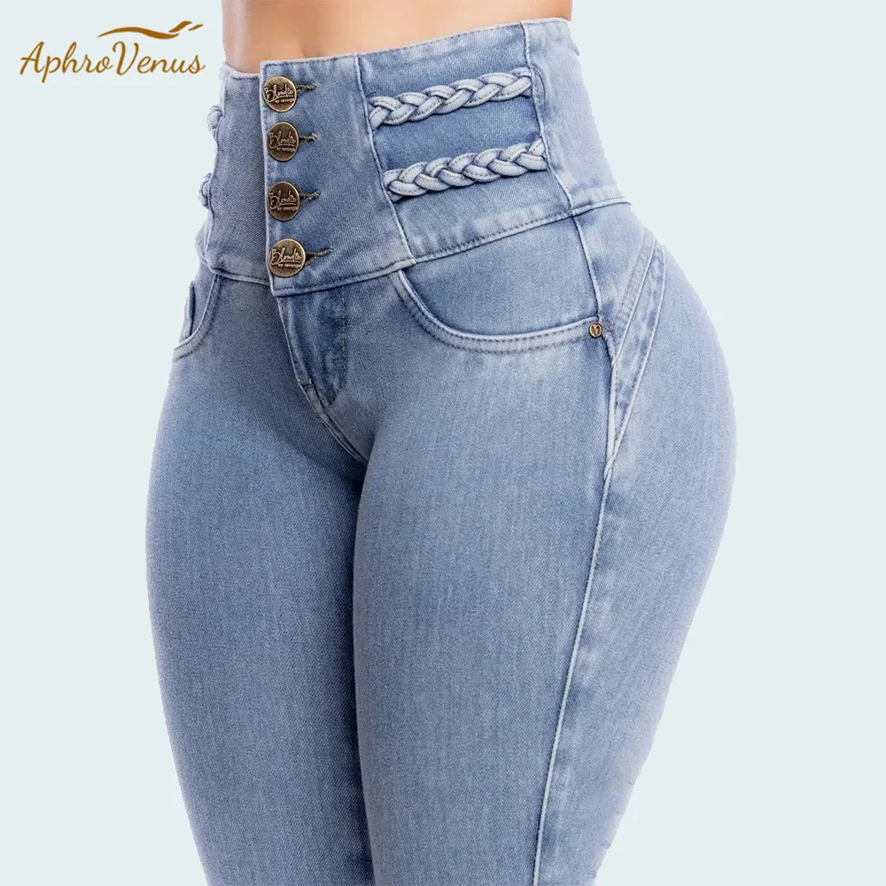 Top Trends: Fashion Thin Leg Elastic Jeans Women High Waist Skinny Denim Pants Oversize Trousers Shaping Butt Lift Jeans Shoppable Styles