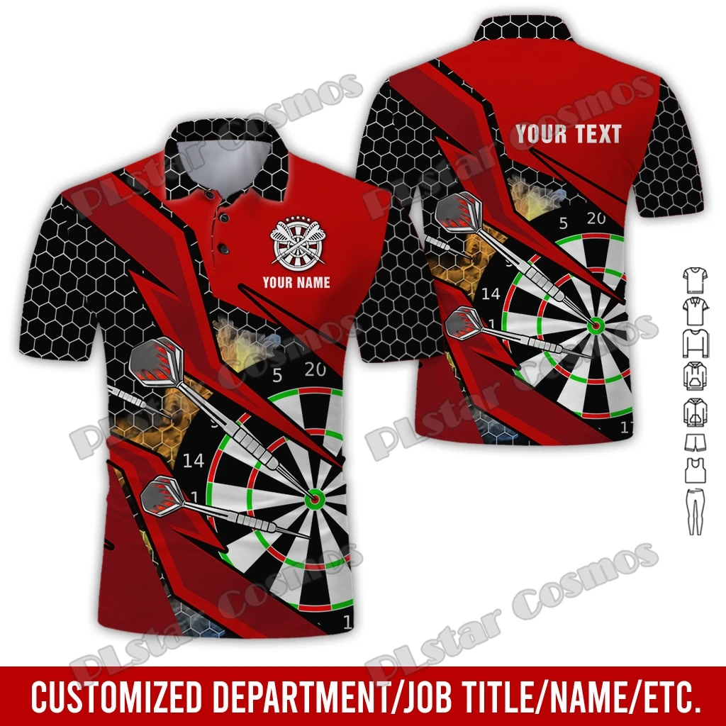 Top Trends: PLstar Cosmos Darts Team Custom Name 3D All Over Printed Premium Men&#039;s Polo Shirt Summer Street Casual Short Sleeve Shirt WK62 Shoppable Styles