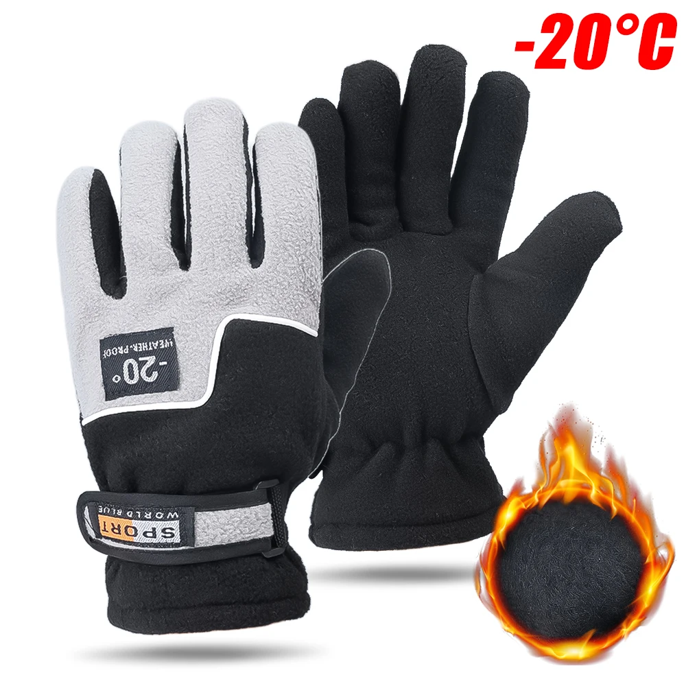 Top Trends: Outdoor Sports Gloves Winter Warm Polar Fleece Thermal Touchscreen Glove Cycling Skiing Hking Motorcycling Glove For Men Women Shoppable Styles - Image 2