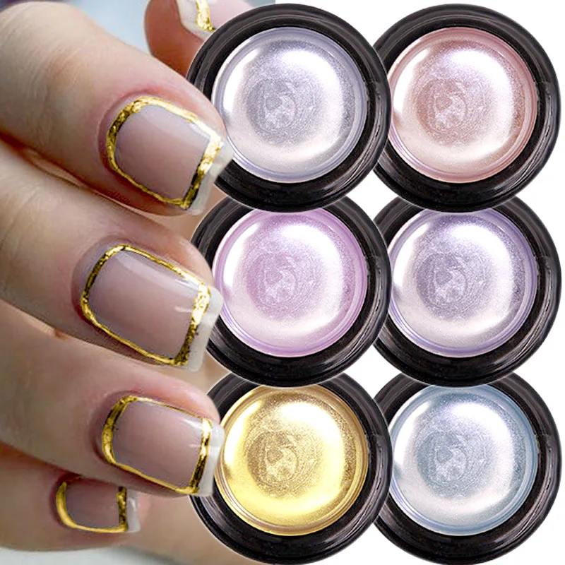 Top Trends: Metallic Effect Painting Line Gel Polish For Nail Art Soak Off Gel Nail Polish Gold Silver Mirror Glitter Nail Gel DIY Nail Art Shoppable Styles