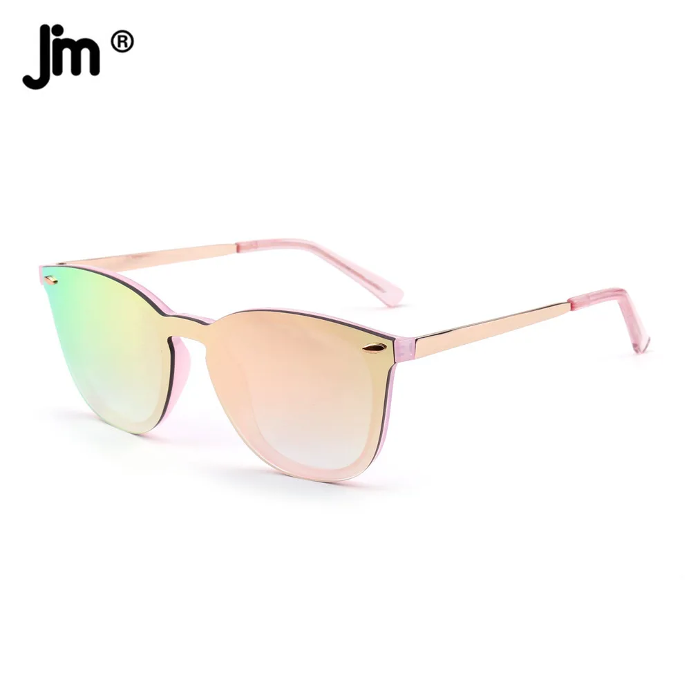 Top Trends: JIM Trendy Rimless Mirrored Sunglasses Reflective Sun Glasses For Women Men UV400 Shoppable Styles