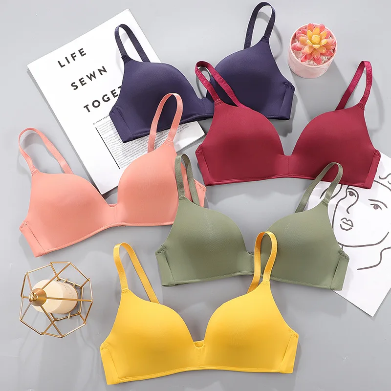 Top Trends: Women Seamless Bra Sexy No Wire Push Up Underwear Girls Students Breathable Thin 12 Colors Bras Shoppable Styles