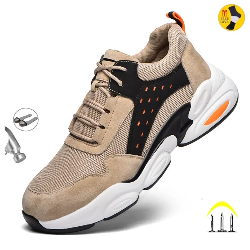 Top Trends: Breathable Steel Toe Work Shoes Safety Boots Men Anti-smashing Safety Shoes Indestructible Security Shoes Work Boots Sneakers Shoppable Styles