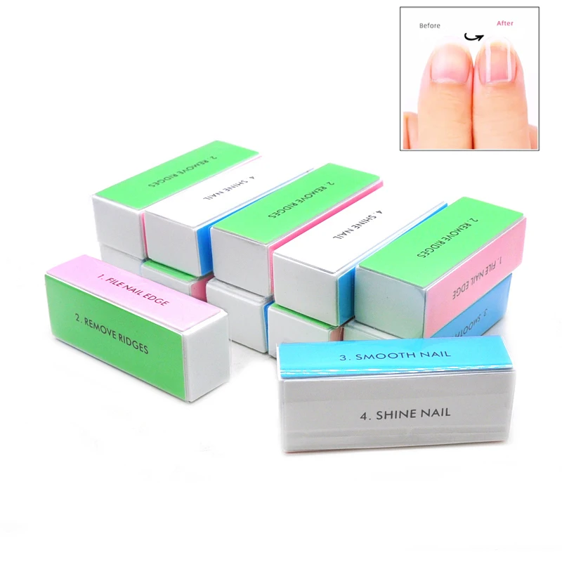 Top Trends: 10 PCS Polishing Block 4 Face Colorful Sponge Nail Buffer Files Polisher Sanding File Manicure Accessories Tools For Nail Care Shoppable Styles