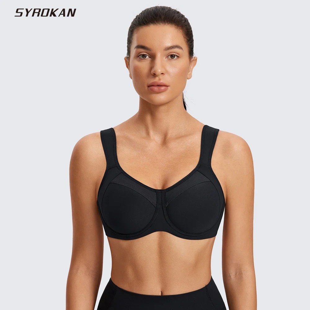 Top Trends: SYROKAN Sports Bras For Women High Impact Support Underwire Full Coverage Lightly Padded Running Gym Workout Bra Shockproof Shoppable Styles