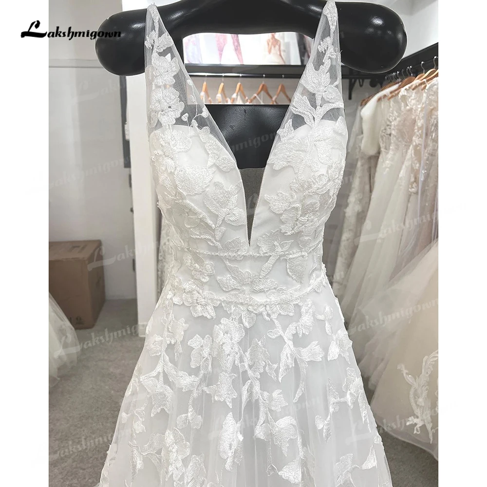 Top Trends: Vintage Rustic Wedding Dress V Neck Boho Bridal Gowns Backless Full Appliques Lace Bride Dresses Country Vestidos De Noiva 2022 Shoppable Styles - Image 3