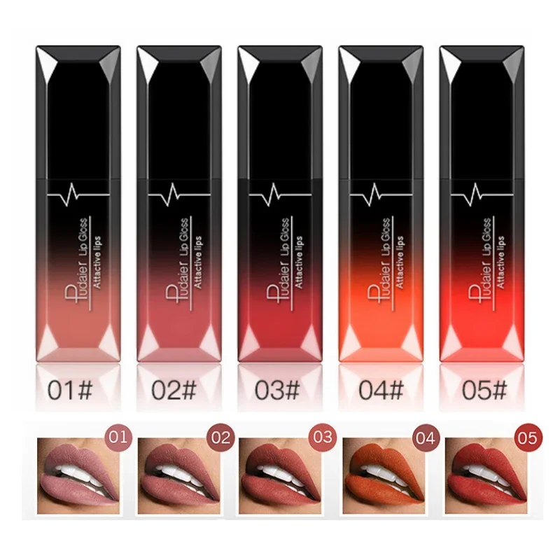 Top Trends: Waterproof Nude Matte Velvet Glossy Lip Gloss Lipstick Lip Balm Sexy Red Lip Tint 21 Colors Women Fashion Makeup Christmas Gifts Shoppable Styles - Image 2