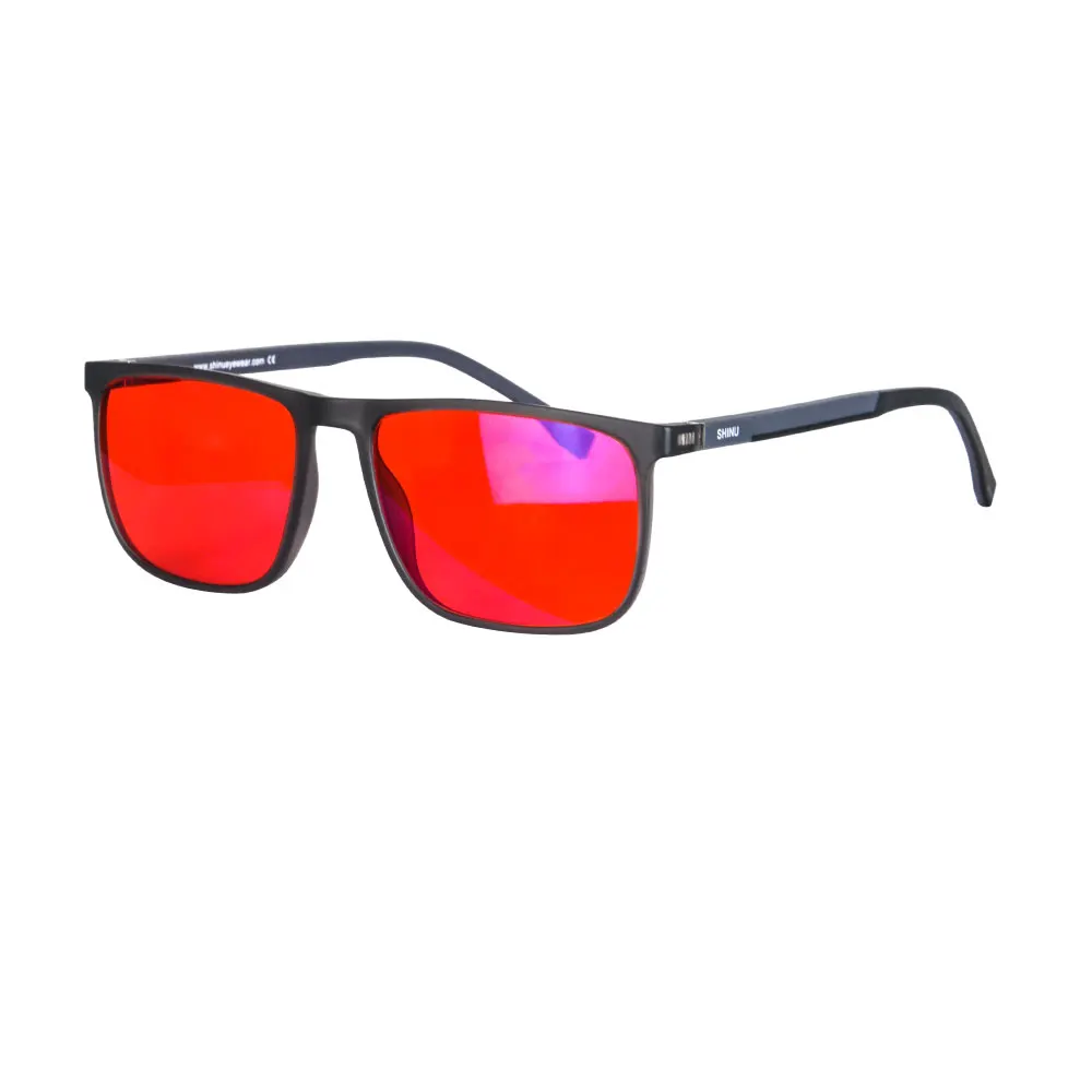 Top Trends: SHINU Brand Good Sleep Blue Light Blocking Glasses Men Red Lenses Anti Green Light Eliminate Eye Strain Glasses Bluelight Shoppable Styles - Image 4