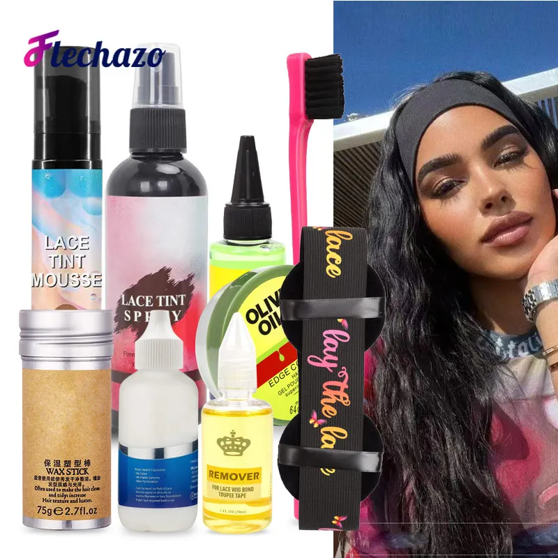 Top Trends: Everything To To Lay A Wig 8Pcs Kit Lace Tint Spray Lace Tinted Mousse Lace Front Wig Glue Growth Oil Hair Wax Stick Melt Band Shoppable Styles