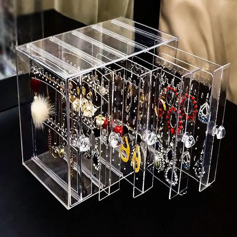 Top Trends: Plastic Drawer Jewelry Box Storage Earrings Jewelry Boxes Organizer Women Necklace Bracelet Transparent Display Stand Accessory Shoppable Styles