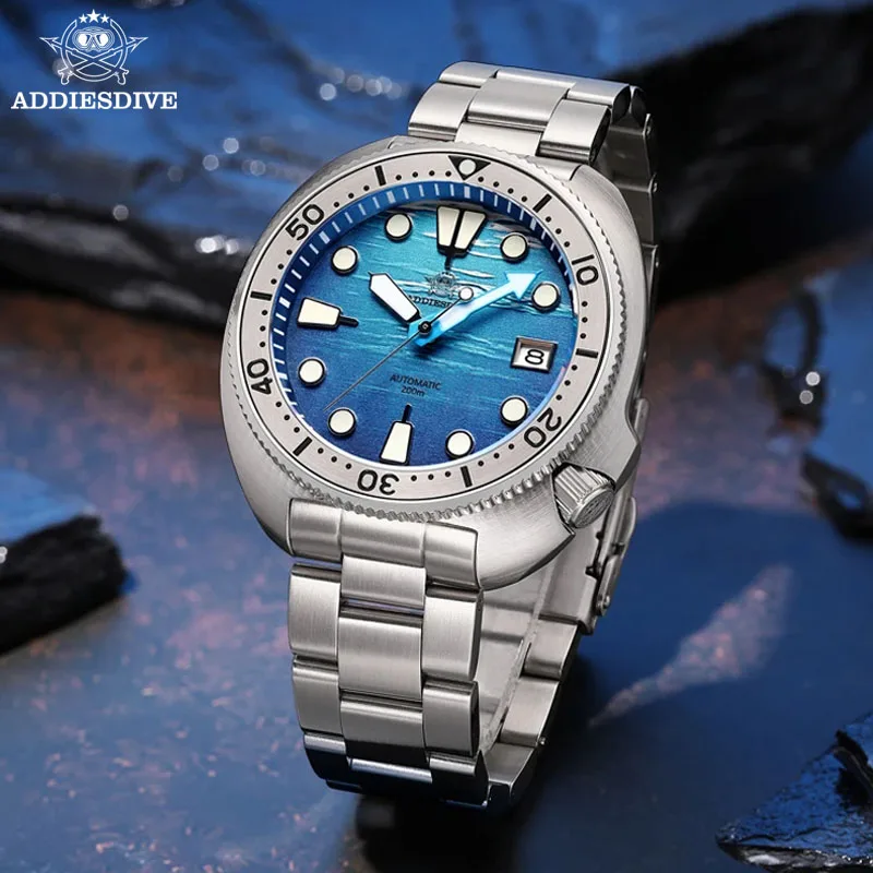 Top Trends: ADDIESDIVE 3D Deep Dive Mechanical Watch Sapphire NH35A Automatic Men Watches BGW9 Super Blue Luminous 20Bar Diving Reloj Hombre Shoppable Styles