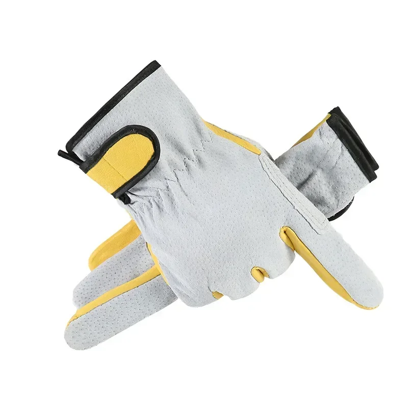 Top Trends: Pet Gloves Leather Workers Work Welding Safety Protection Garden Sports Motorcycle Driver Wear-resistant Gloves Heat Insulation Shoppable Styles