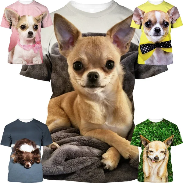 Top Trends: New Summer Cute Animal Dog Chihuahua 3d Printed T-shirt Men&#039;s And Women&#039;s Children&#039;s Street Casual Breathable Light Top Shoppable Styles