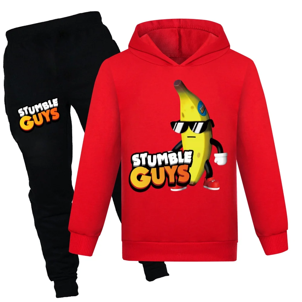 Top Trends: New Autumn Games Stumble Guys Tracksuit Boy Cartoon Clothing Children's Clothing Hooded StumbleGuys For Baby Boys Outfits Sets Shoppable Styles