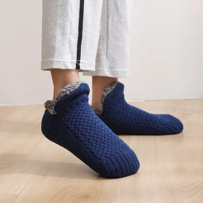 Top Trends: Winter Snow Socks Men Thicken Warm Home Bedroom Socks Slippers Women Non-Slip Foot Warmer Carpet Knitted Socks Calcetines Hombre Shoppable Styles