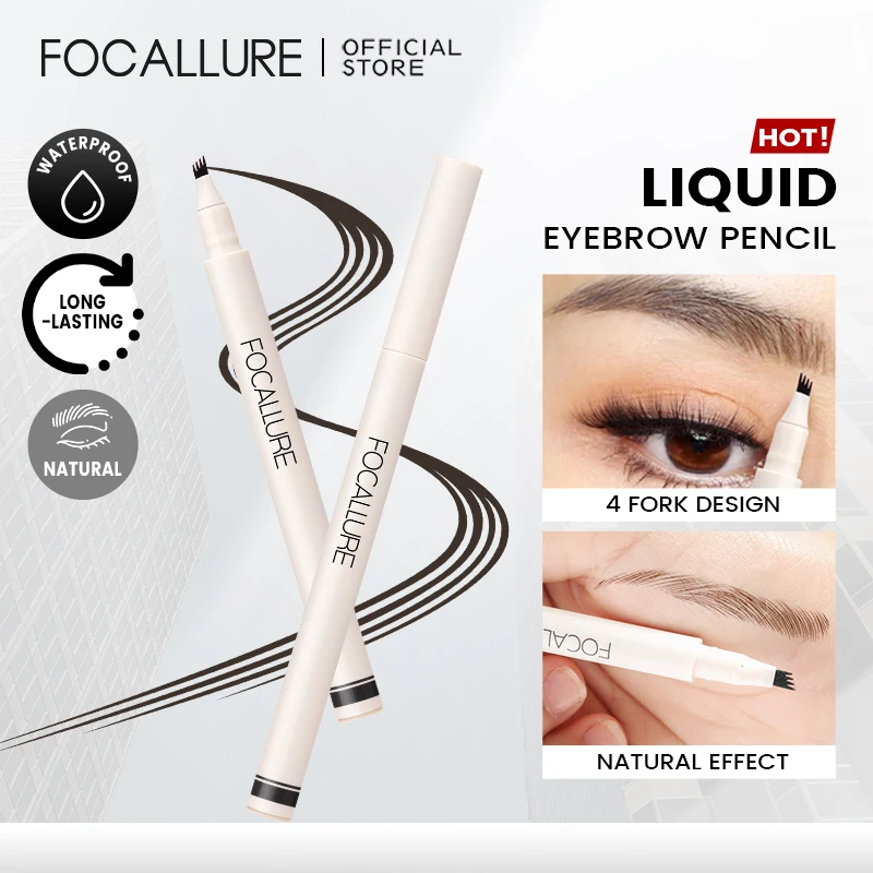 Top Trends: FOCALLURE 4 Forks Waterproof Eyebrow Pencil Ultra-fine Sweat-proof Long Lasting Natural Eye Brow Tattoo Tint Enhancers Cosmetics Shoppable Styles