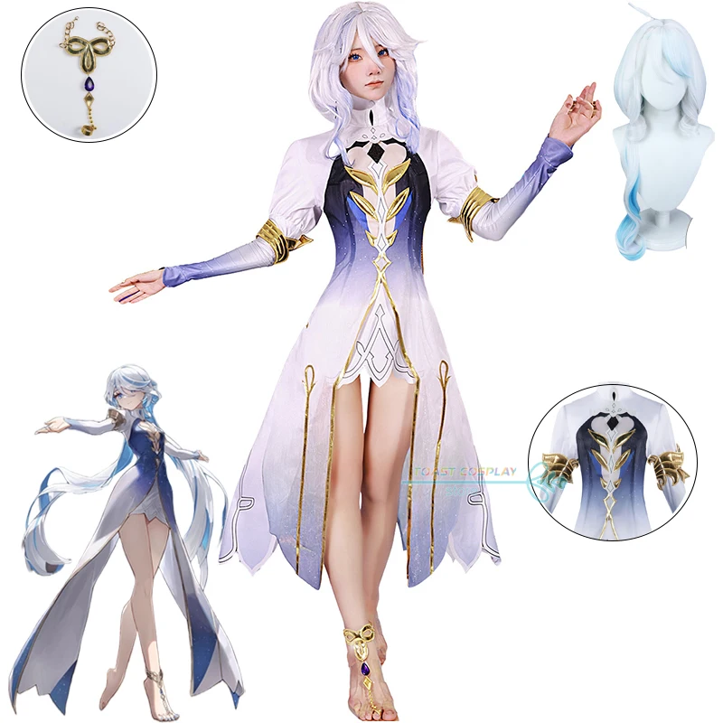 Top Trends: Furina Cosplay Game Genshinimpact Focalors Cosplay Costume Fontaine Water God Costume Focalors Dress Wig Full Set Anime Suits Shoppable Styles