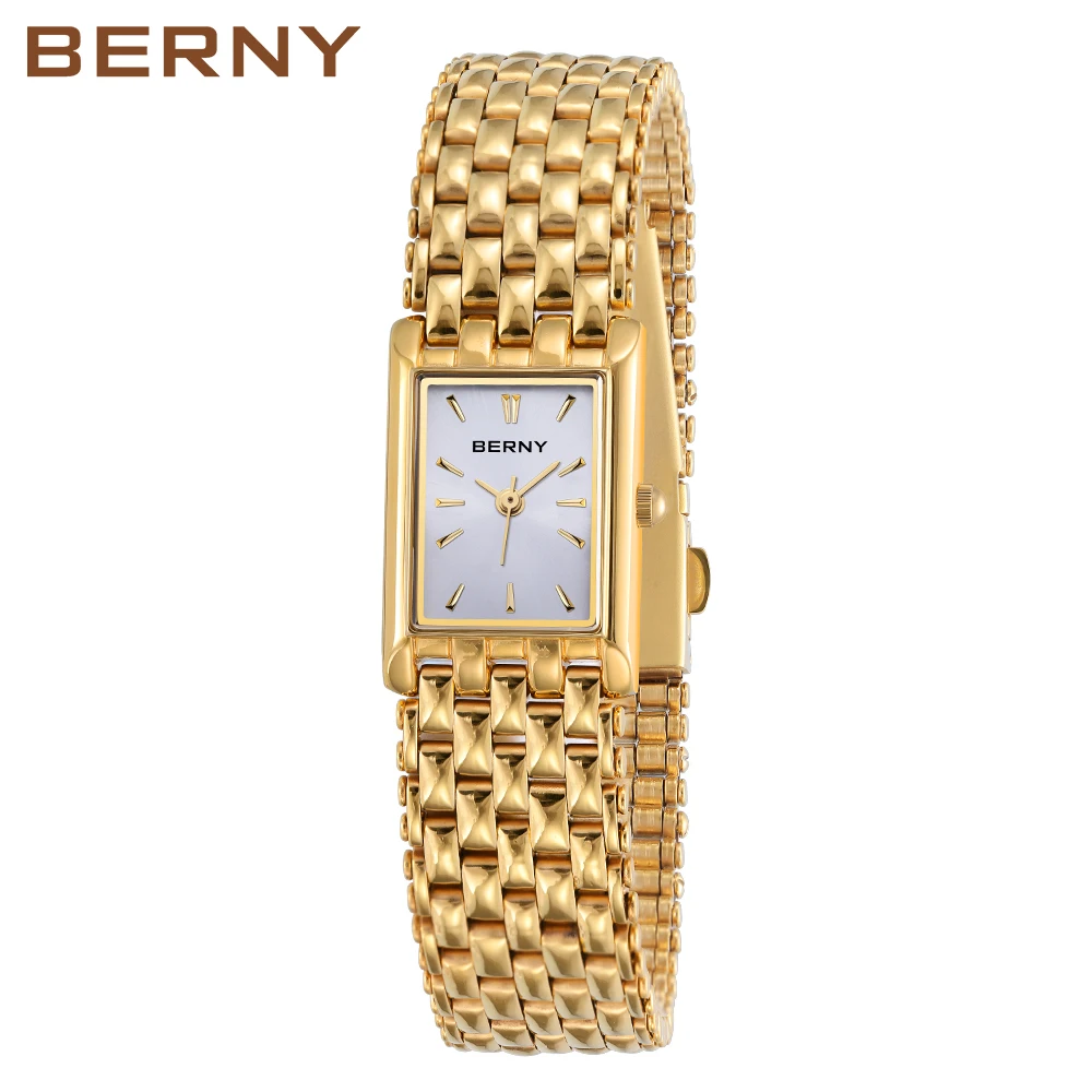 Top Trends: BERNY Quartz Watch For Women Luxury Fashion Women&#039;s Wristwatch Waterproof Golden Female Clock Stainless Steel Gold Ladies Watch Shoppable Styles