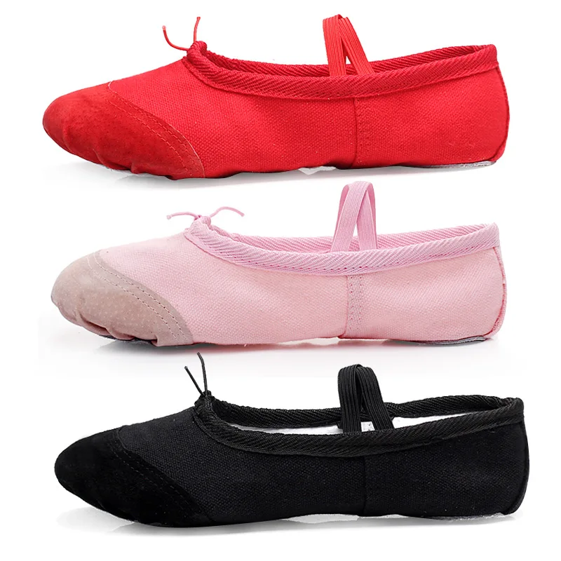 Top Trends: Girls Flat Canvas Head Black White Soft Zapatos De Punta De Ballet Slippers BD Ballet Belly Gym Yoga Dance Shoes Kids Woman Man Shoppable Styles