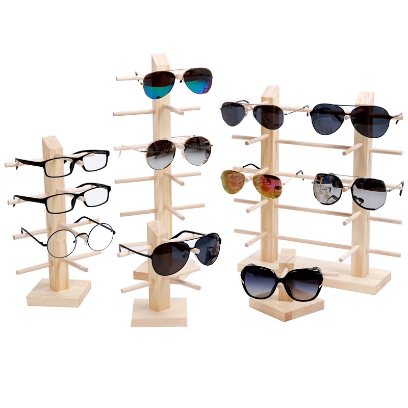 Top Trends: New Sun Glasses Eyeglasses Wood Display Stands Shelf Glasses Display Show Stand Holder Rack 9 Sizes Options Natural Material Shoppable Styles