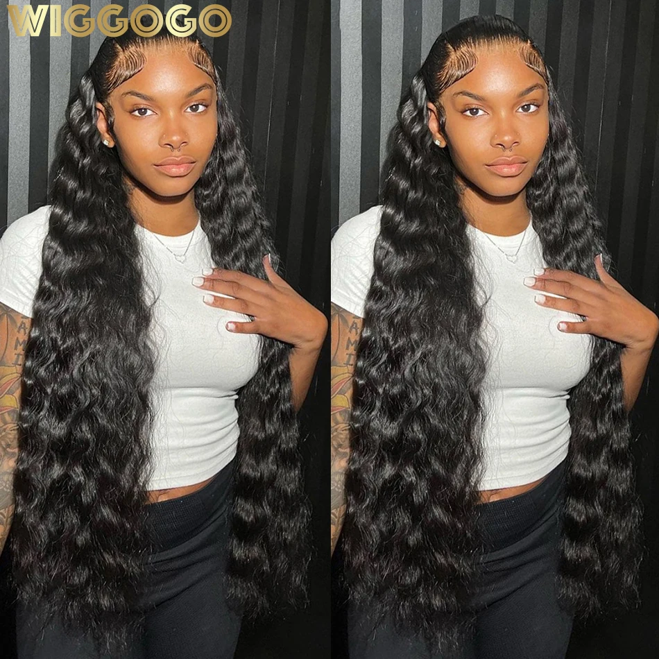 Top Trends: Wiggogo 40 Inch Human Hair 13X4 Deep Wave Frontal Wig 13X6 Curly Hd Lace Front Wigs Brazilian Water Wave 5x5 Hd Lace Closure Wig Shoppable Styles