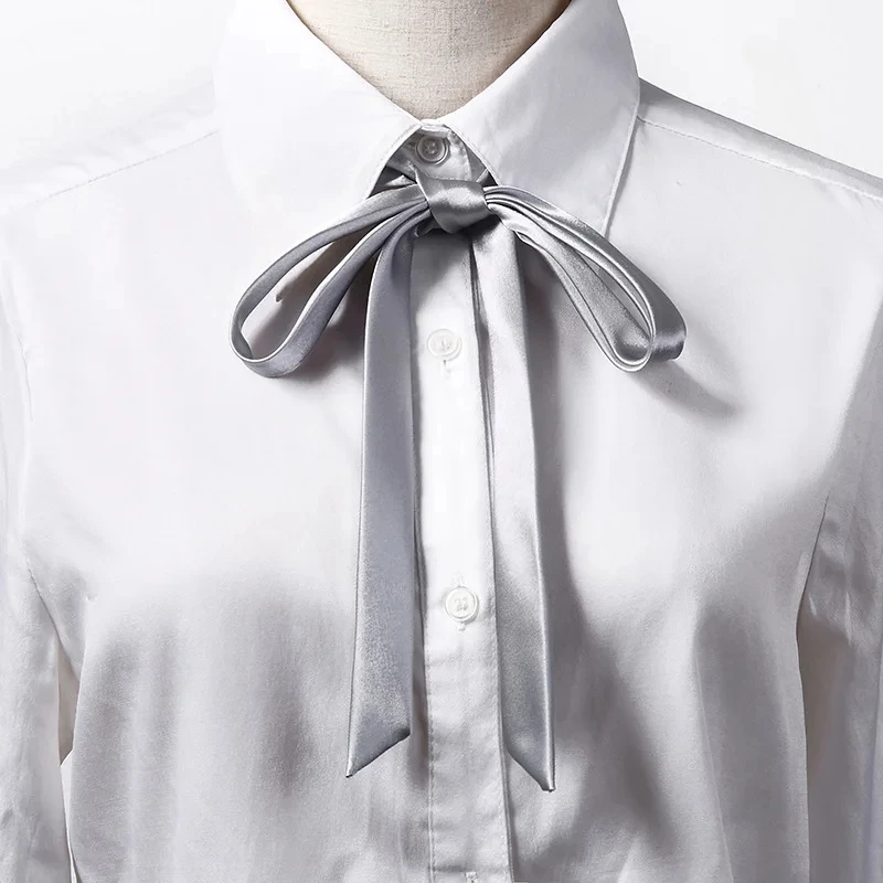 Top Trends: Korean Small Tie Bowtie College Style School Uniform Shirt Accessories Men's Women's Long Section Streamers Collars Flowers Shoppable Styles - Image 4