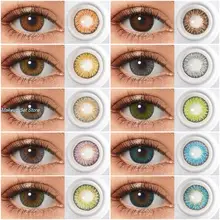 Colored Lentes De Contacto Non Prescription For Big Eyes Beauty Pupil Fashion Women Halloween Party Cosplay Makeup