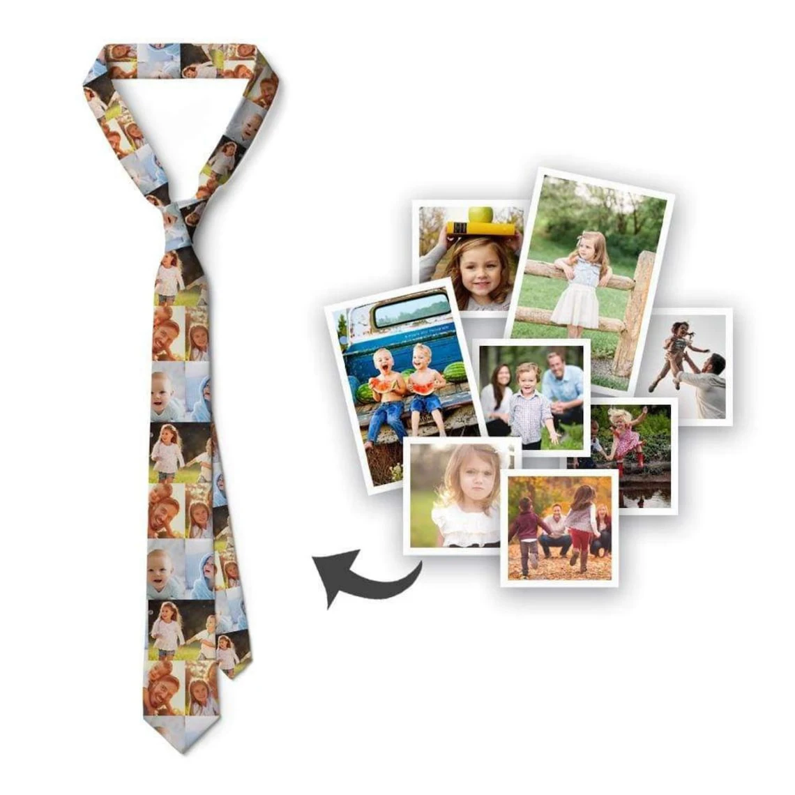 Top Trends: Custom Men's Tie Personalized Necktie Photo Picture Logo Text Novelty Neckties Business Work Gift For Dad Husband Boyfriend Shoppable Styles