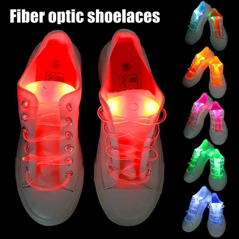 Top Trends: 1 Pair 80cm Flat Reflective Runner Shoe Laces Safety Glowing LED Luminous Shoelaces Unisex For Sport Canvas Shoes Strings Shoppable Styles - Image 2