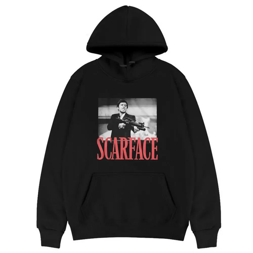 Top Trends: Scarface Tony Montana Big Guns Little Friend Men's Hoody Sweatshirt Pacino Gangster Movie Tops Man Woman Oversized Loose Hoodie Shoppable Styles