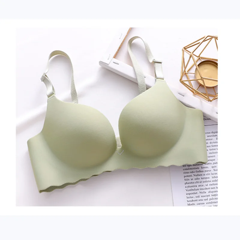 Top Trends: 2023 New Candy Color Bra Corset Wireless One-Piece Sexy Underwear Gather Push Up Bra Lingerie Seamless Bralette Soutien Gorge Shoppable Styles - Image 6