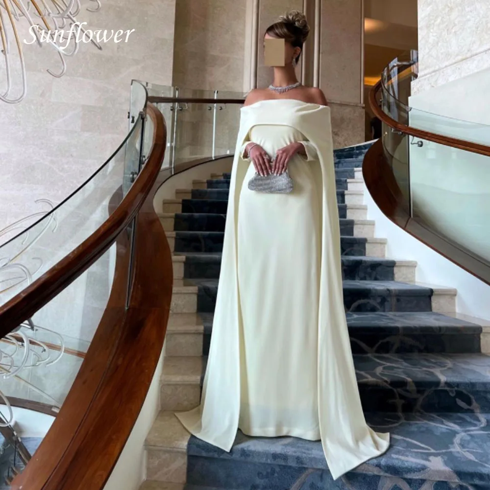 Top Trends: Sunflower Simple Off The Shoulder Formal Evening Dress 2023 Slim Chiffon Floor-Length Mermaid High-end Custom Prom Gowns Shoppable Styles