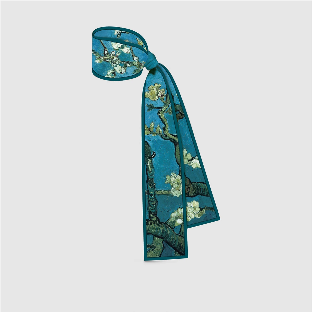 Top Trends: Van Gogh Oil Painting Scarf 2023 New Scarf Women Bag Hair Skinny Silk Scarves Design Foulard Neckerchief Headband For Ladies Shoppable Styles