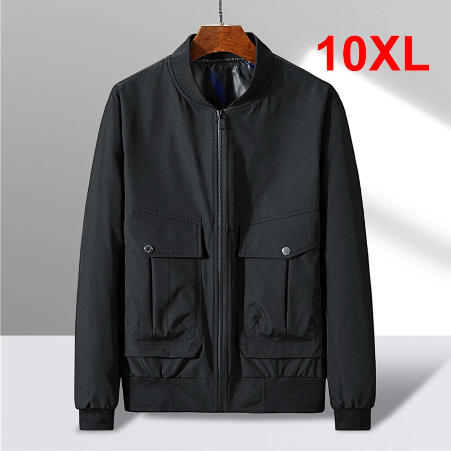 Top Trends: 10XL 8XL Plus Size Jackets Men Fashion Causal Cargo Jackets Coats Male Baseball Jacket Autumn Windbreaker Big Size 10XL Shoppable Styles