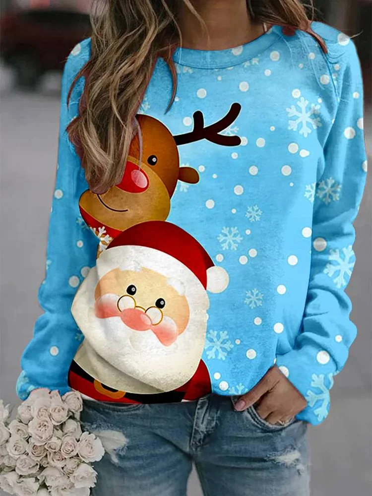 Top Trends: 2023 Christmas Snowman 3D Printed Women's Sweater Long Sleeve Round Neck Autumn And Winter Casual Sports Pullover Large Size 6XL Shoppable Styles - Image 3