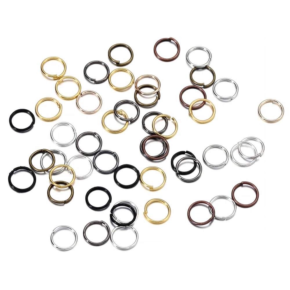 Top Trends: 200Pcs / Lot 3-10mm Metal Jump Rings Round Split Gold Color Jewelry Connector For DIY Jewelry Making Findings Accessories Supplies Shoppable Styles