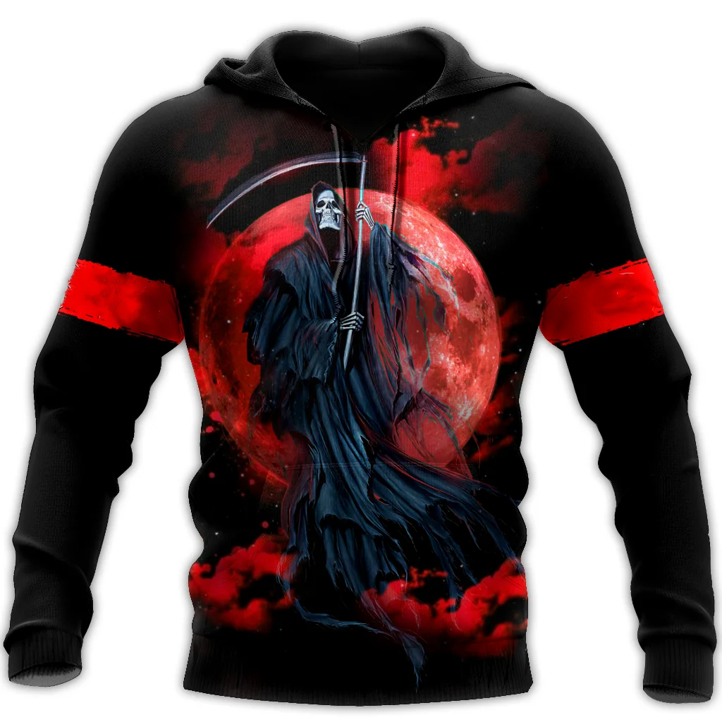 Top Trends: Dark Red Skull Tattoo 3D All Over Printed Men's Hoodie & Sweatshirt Spring And Autumn Unisex Hoodies Casual Sportswear Shoppable Styles