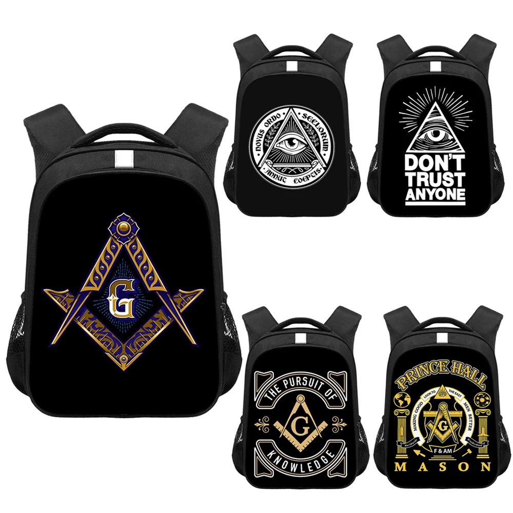 Top Trends: Masonic Illuminati Pyramid Eye Backpack Freemason Travel Rucksack All Seeing Eye Children School Bags Teenager Laptop Backpacks Shoppable Styles