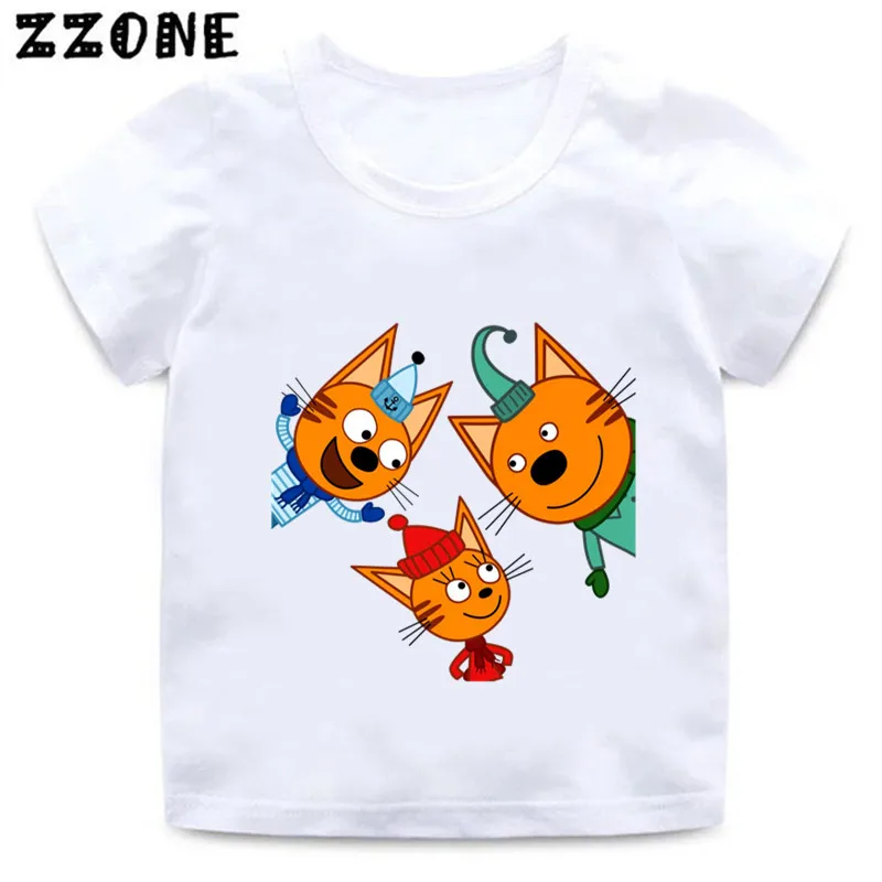 Top Trends: Kid-e-cats Three Kitten Russian Cartoon Kids T-Shirts Funny Girls Clothes Baby Boys T Shirt New Summer Children Tops, ooo5411 Shoppable Styles