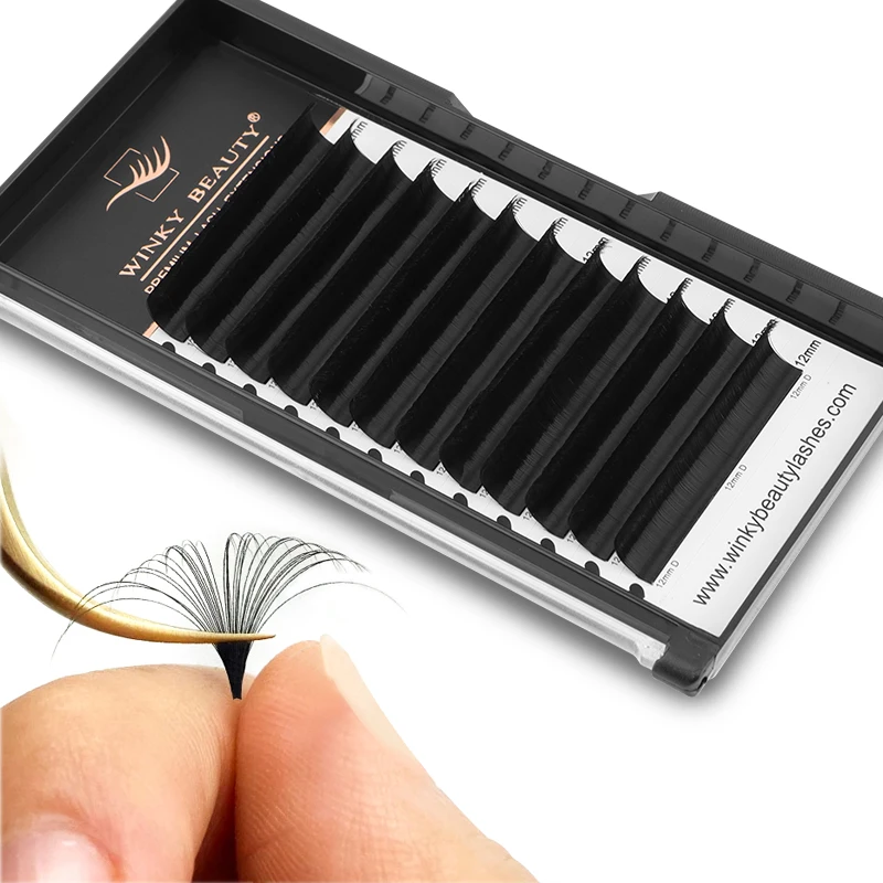 Top Trends: Hot Selling Winky Beauty 0.03 / 0.05 / 0.07 C D Curl Easy Fanning Lashes Volume Mega Eyelashes Extension Self Blooming Eyelashes Shoppable Styles - Image 5