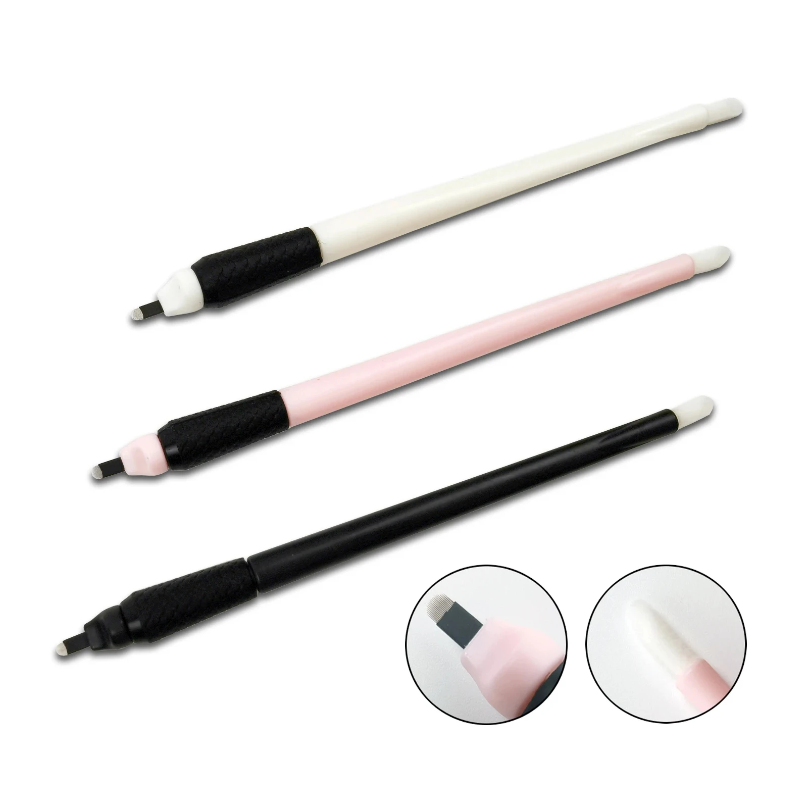 Top Trends: 5 / 10 / 50PCS New Disposable Microblading Manual Tattoo Pen Sterilized Permanent Makeup Eyebrow Pen With U Blades Shoppable Styles