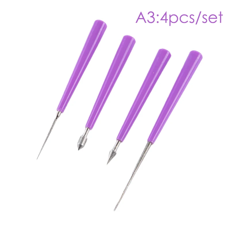 Top Trends: New 1Set Diamond Pearl Glass Beads Tipped Reaming File Reamer Jewelry Tools Diamond Needle File Sets Beading Hole Enlarger Tools Shoppable Styles