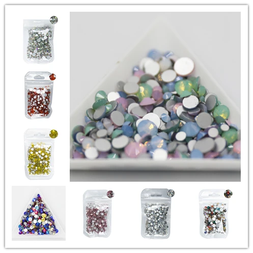 Top Trends: 5Gram / Bag Ss3-ss30 Mix Sizes Nail Art Non HotFix Crystal Rhinestone, Flatback 3D Glass Non Hot Fix Rhinestones Nail Decoration Shoppable Styles