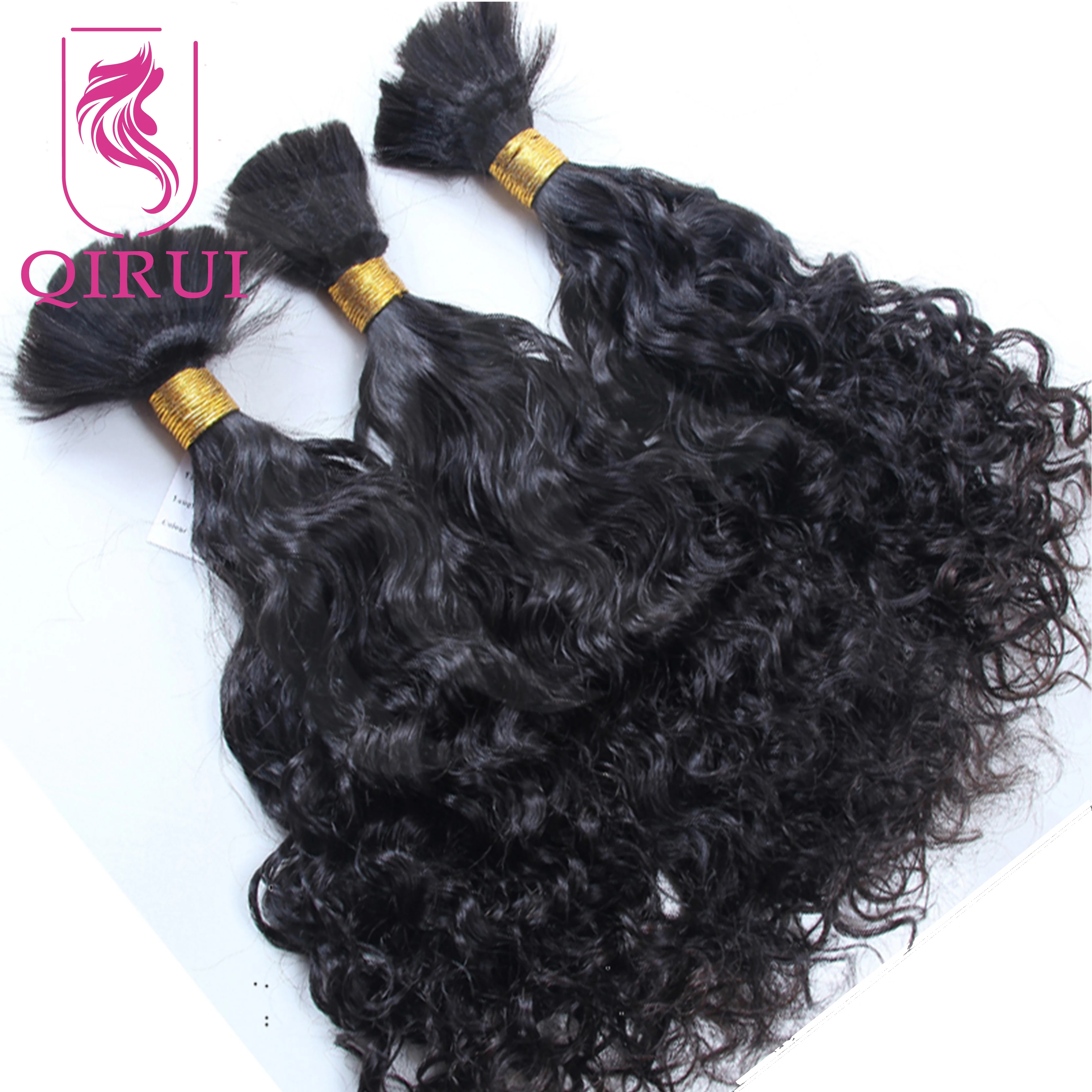 Top Trends: Bulk Human Hair No Weft For Braiding Wet And Wavy Full Ends Extensions 1 / 3Pcs Lot Bulk Hair Bundles Wholesale For Boho Braids Shoppable Styles