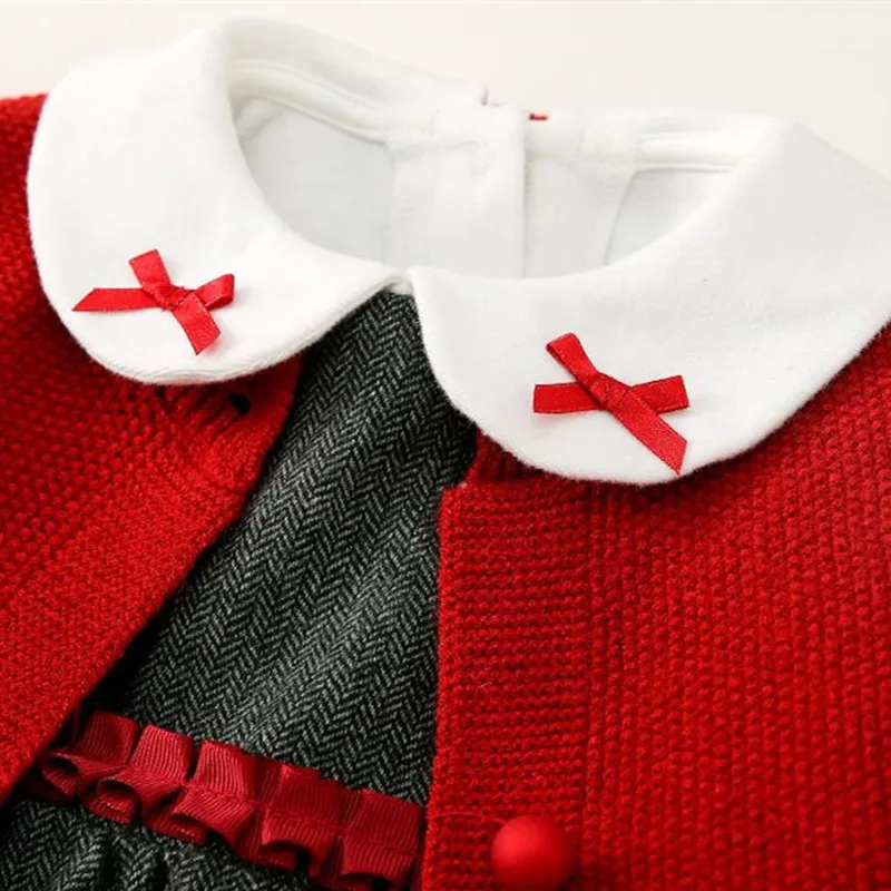 Top Trends: Sweaters Dress Sets For Girls Cardigan Birthday Party Dresses Suits Baby Christening Kids Red Knitted White T-Shirt Vest Tops 1Y Shoppable Styles - Image 6