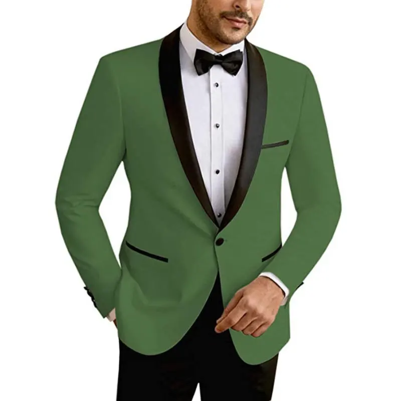 Top Trends: 2023 New Men's Two-piece Suit Wedding Groom Groomsman Slim-fit Korean Version Dress Terno Masculinos Completo Costume Homme Shoppable Styles - Image 6