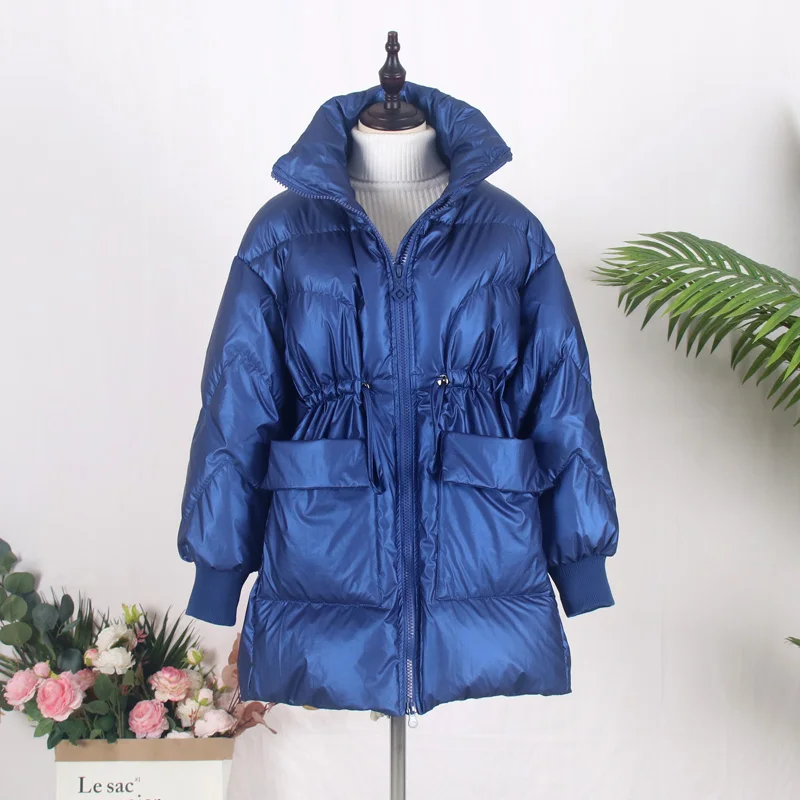 Top Trends: 2022 New Ladies Casual Fashion Down Jacket White Duck Down Down Loose Waist Coat Winter Warm Jacket Shoppable Styles