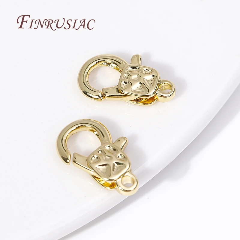 Top Trends: 15.2*9.5mm 18K Gold Plated Lobster Clasps Fasteners, End Beads Connector Clasps For DIY Necklaces Bracelets Jewelry Making Shoppable Styles