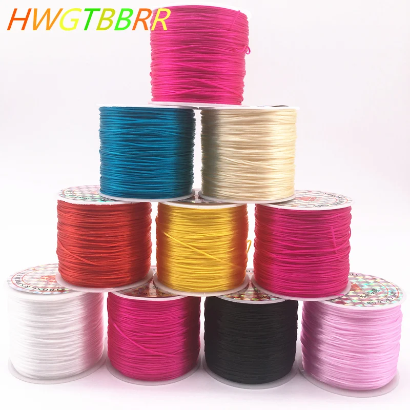 Top Trends: 50M / Roll Colorful Flexible Elastic Crystal Line Rope Cord For Jewelry Making Beading Bracelet Wire Fishing Thread Rope Shoppable Styles